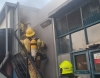 حريق في مقهى في حيفا