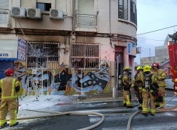 حيفا - اصابة طفيفة جراء استنشاق الدخان في حريق شقة سكنية
