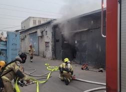 حيفا- إندلاع حريق في مبنى صناعي