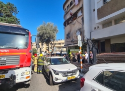 حيفا : إندلاع حريق في مبنى سكني