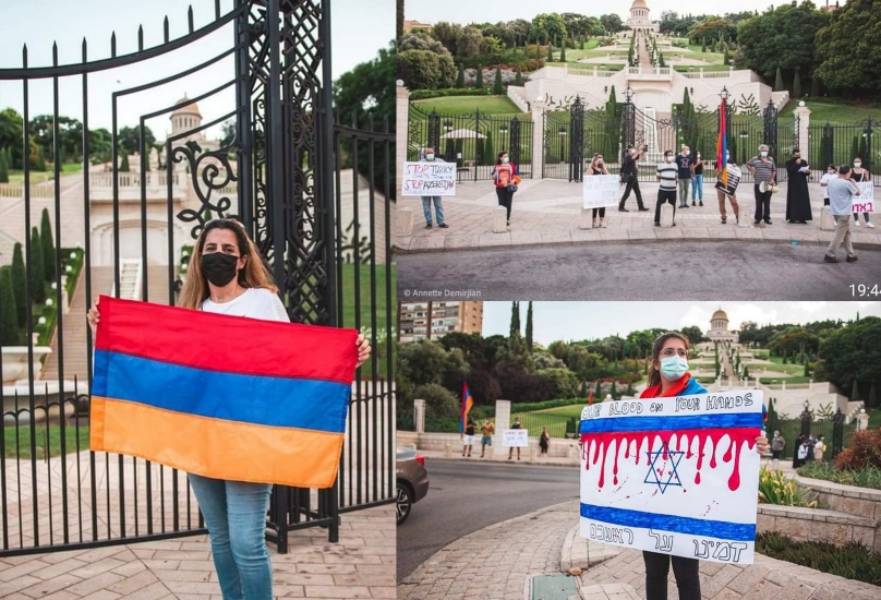 حيفا: تظاهرة أرمنية  احتجاجاً على تزويد اسرائيل لأذربيجان بالسلاح في الحرب ضد الشعب الارمني!