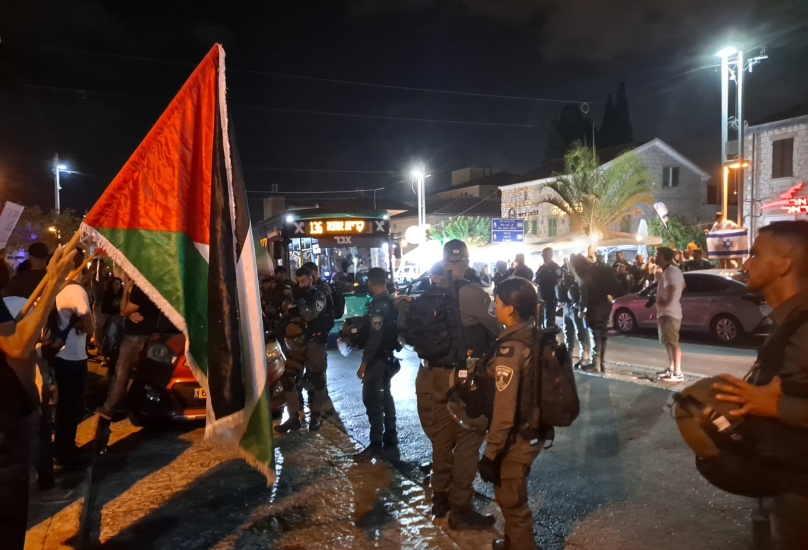 مظاهرة في حيفا تضامنا مع غزة