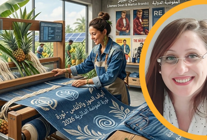 تم اعداد الصورة بالاستعانة بالذكاء الاصطناعي وفي الإطار سامية عرموش